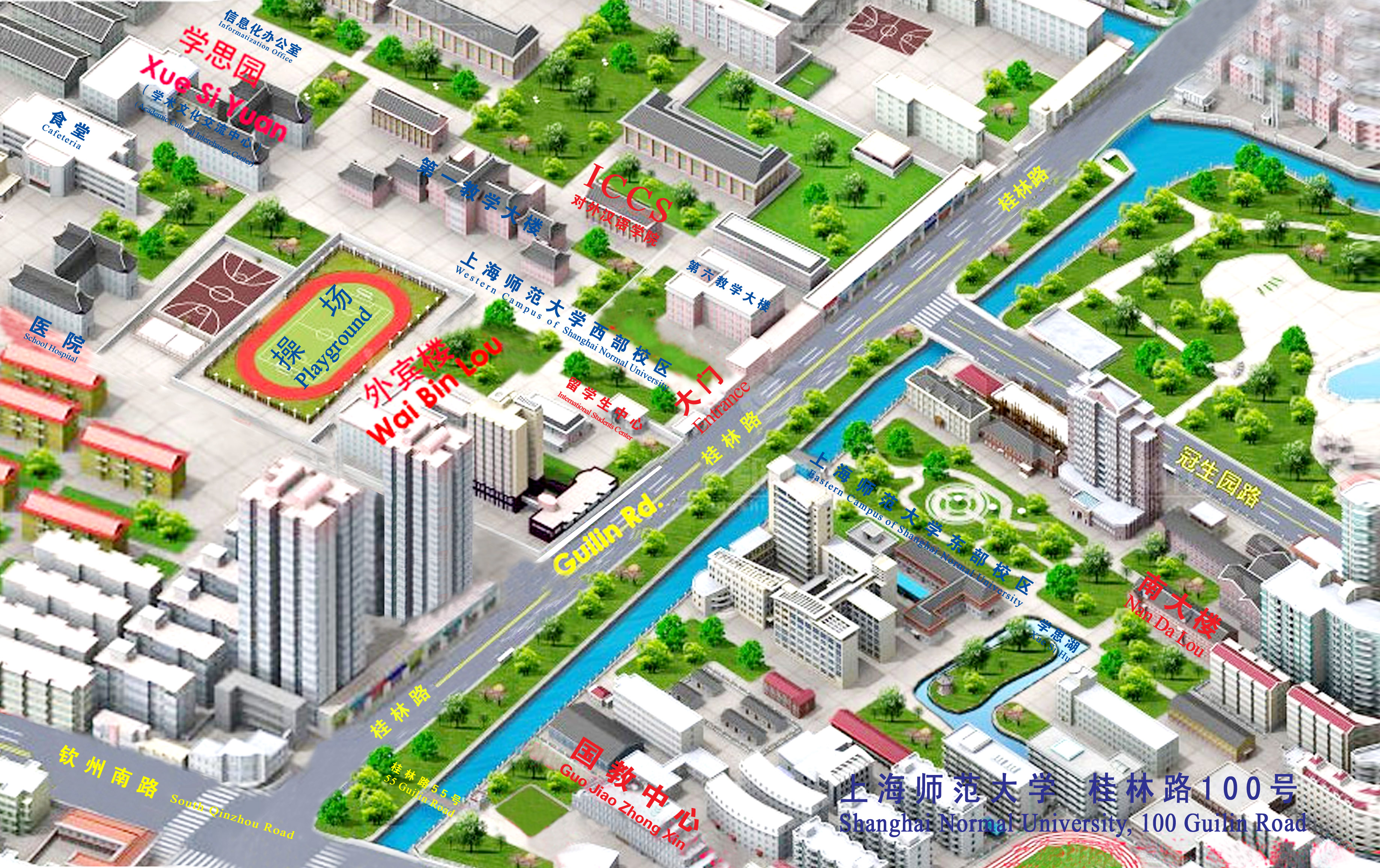 上海师范大学三维地图